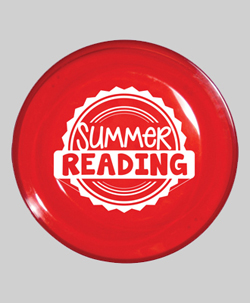 Children Summer Reading 2021 Prize. Frisbee with Summer Reading Logo.