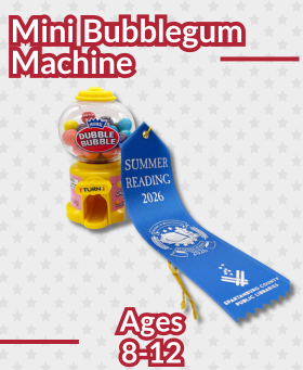 Summer Reading 2026 Children's Prize: Mini Bubblegum Machine